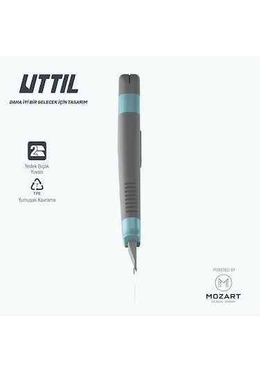 UTTIL Nmuk09 1+1 Yedekli Geliştirilmiş Ergonomi 18mm Maket Bıçağı