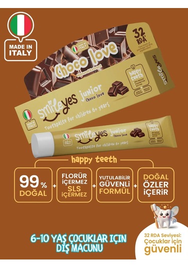 Smileyes Junior Diş Macunu 6+ Yaş 50 Ml Choco Love