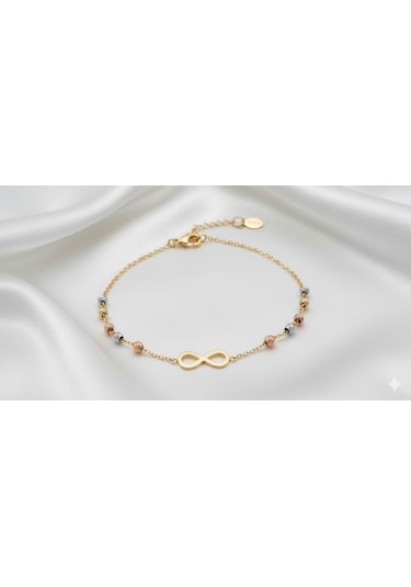 Ariş Sonsuzluk Temalı Dorika Altın Bileklik Sarı Altın