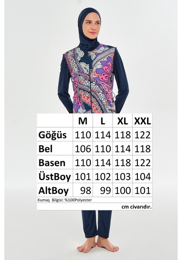 Tam Kapalı Tesettür Mayo 3306 Koyu Lacivert Koyulaci01 Koyu Lacivert