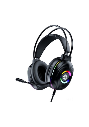 Kangvka Siyah Kablolu Oyun Kulaklığı 7.1 Surround Ses, Gürültü Engelleme Mikrofon, Rgb Işık Efekti, Yüksek Taban, Konforlu Taşınabilir