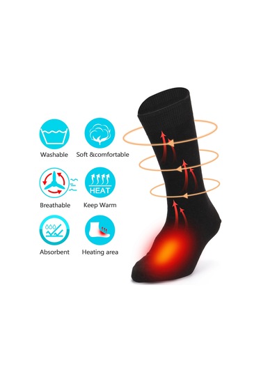 Suofeng Isıtmalı Pil Destekli Kış Çorabı - Bisiklet, Motosiklet Ve Kamp İçin Çok Renkli