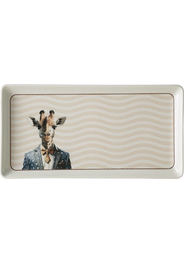 Mudo Home Iconıc Sunum Tabağı 34x15cm- Gıraffe Çok Renkli