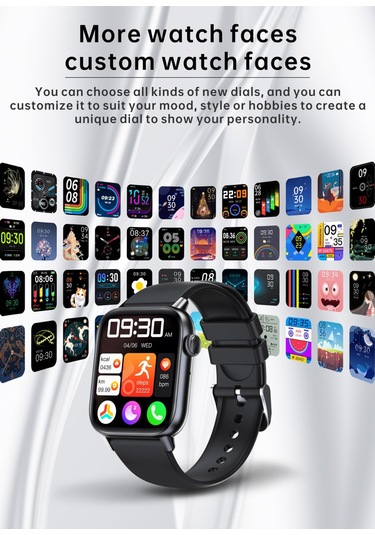 Wezone Qs08pro 1.83 İnç Ips Ekran Bluetooth Arama Akıllı Saat (İthalatçı Garantili)