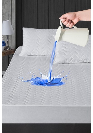 Alez Kapitone Fitted Yatak Koruyucu 100 200 Cm Beyaz