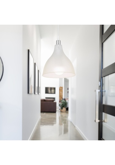 Solid Mika Tekli Tavan Sarkıt Avize Şeffaf Buzlu Mutfak Hol Cafe İşletme Diğer