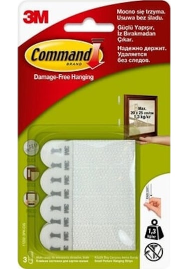 3M Command 17202-3PK Cırt Bant Küçük Boy