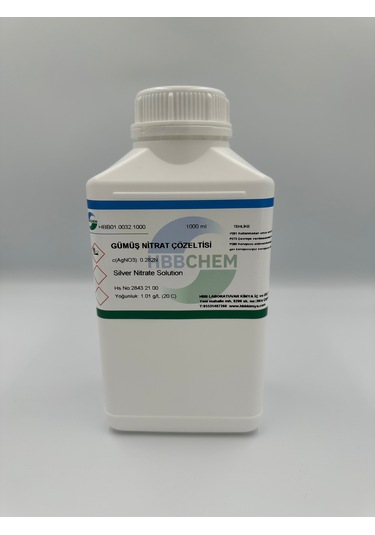 Gümüş Nıtrat Çözeltisi 0.282 N 1 Litre