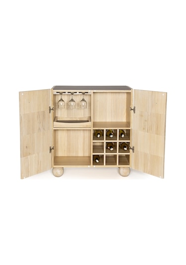 Circles Ahşap Bar Dolabı 001