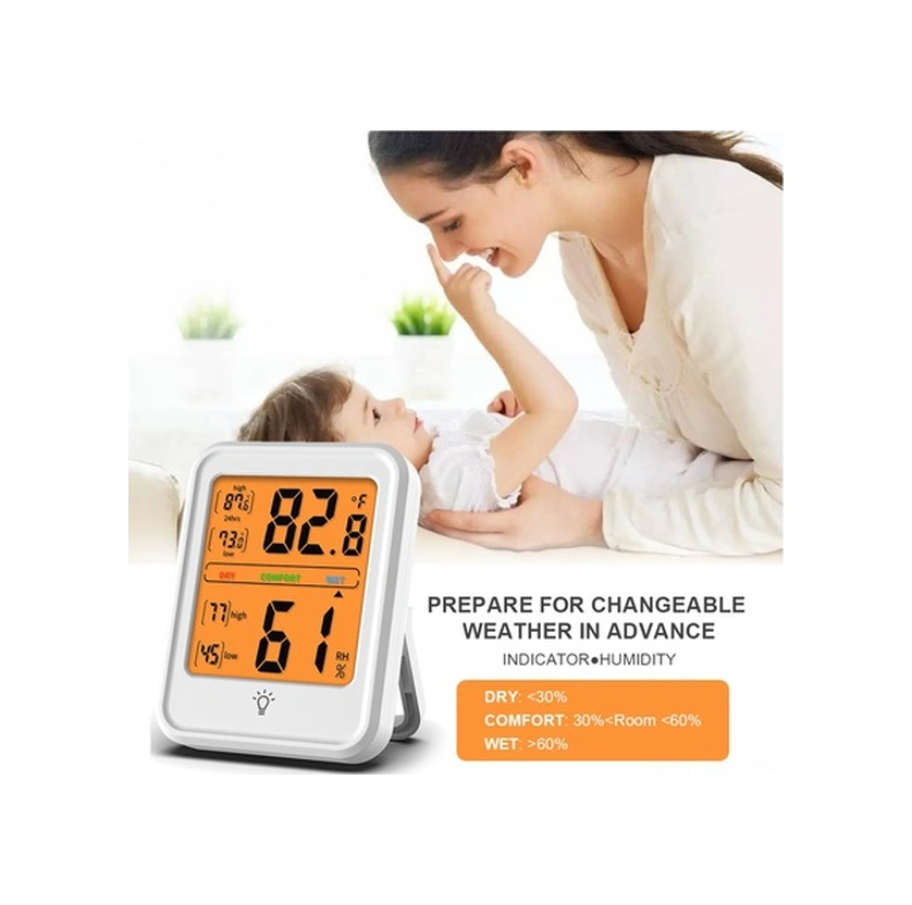 Fortunelane Endüstriyel Hassas Termometre Ve Nem Ölçer - Geniş Ekranda Ev Tipi Hava İstasyonu