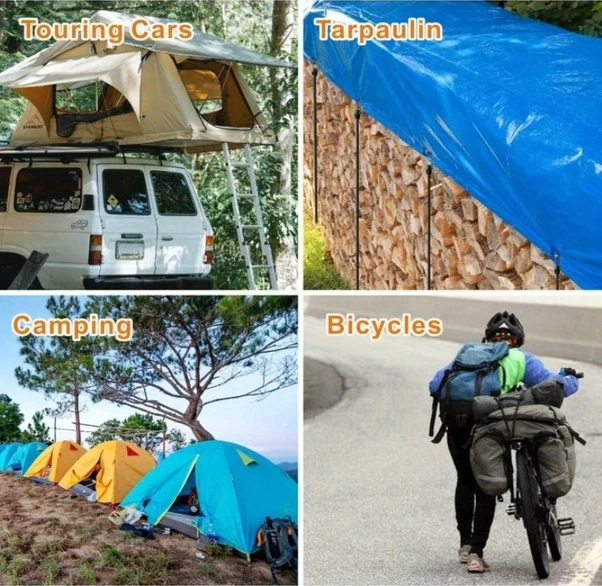 Elmpaly Ağır Hizmet Tipi 3'lü Askılı Elastik Bağlama Kayışı - Çadır, Bisiklet, Bagaj Bağı