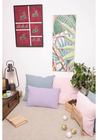 Peraluna Free Pıllow %100 Organik Pamuk Triko Yastık Kılıfı 60x40 Cm Lila - Lila