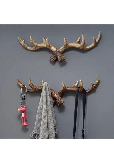 Zyzqstore Boğa Boynuzu Duvar Askısı, Giysi Ve Havlu Askısı, 1 Adet, Süslemeli 1pcs