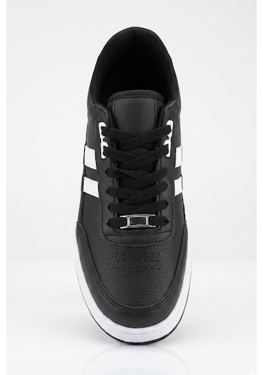 In Step Street-core: Siyah Deri Görünümlü Günlük Erkek Sneaker