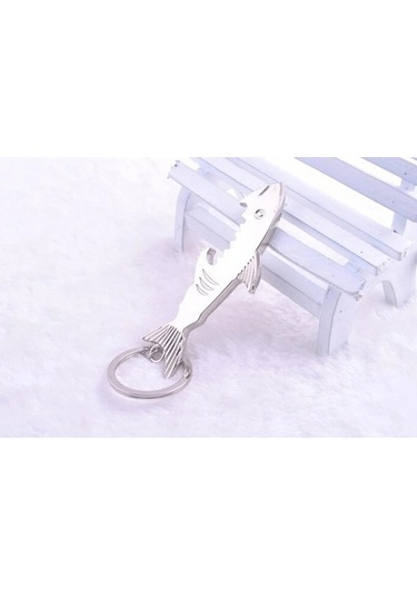 Liangmei Köpekbalığı Şekilli Şişe Açacağı Anahtarlık Şekilli Ahşap