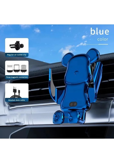 Goldenqian Kablosuz Araba Cep Telefonu Tutacağı Destek 15w Kablosuz Hızlı Şarj Tutucu Araba Cep Telefonu Tutucu Oto Aksesuar Standı Blue 1 Blue 1
