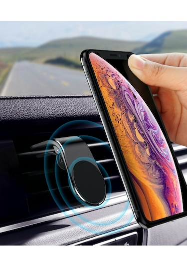 Telefon Tutucu Manyetik Izgaraya Geçme Mıknatıslı Silver