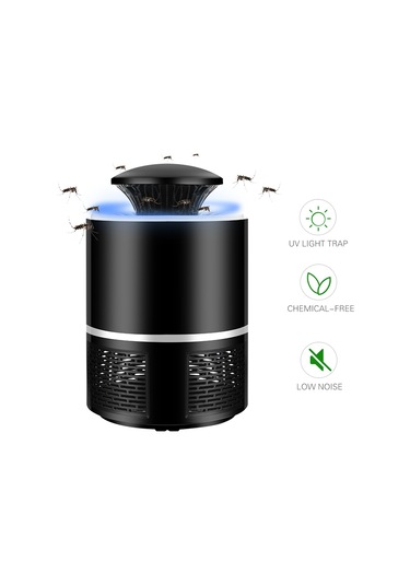 Geeroyoo "uv Işık Ve Fanlı Sivrisinek Öldürücü - 40m² Etkili, Kimyasalsız, Usb Güçlü, Bebekler İçin Güvenli" Siyah