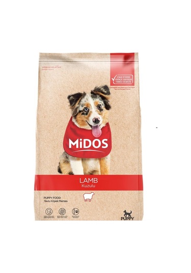 Midos Kuzu Etli ve Pirinçli Yavru Köpek Maması Sağlıklı Büyüme 15 KG