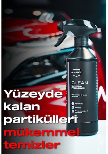 Nasiol Clean Seramik Kaplama Öncesi Yüzey Temizleyici Genel Temizleme 500ML Araç Ev Temizlik Spreyi