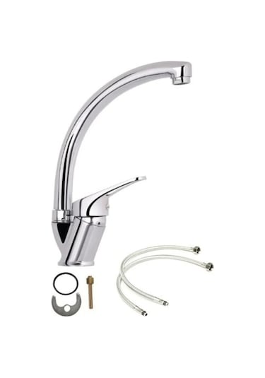 On2 Armatür Çift Girişli 40'lık Pirinç Lavabo Bataryası