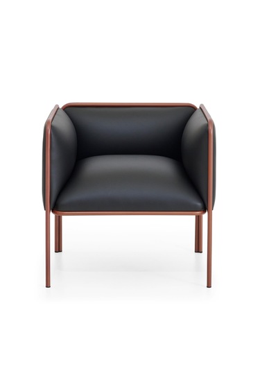 Hunt Mobilya Hando Siyah Deri Tekli Ofis Kanepesi