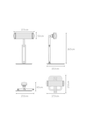 Yystore Tablet Pc Taşınabilir Katlanır Alüminyum Alaşımlı Stand