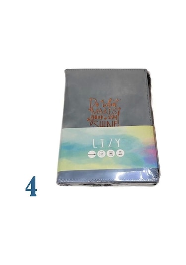 Lızy Velur Desen Fermuarlı Defter Çok Renkli