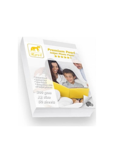 Premium İnci Fotoğraf Kağıdı - 300gsm - 50 Yaprak 15X21