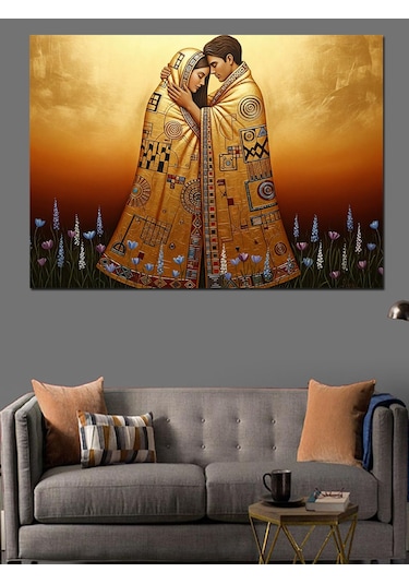Klimt Temalı Tablo Dekoratif Kanvas - Mdf Ahşap Tablo