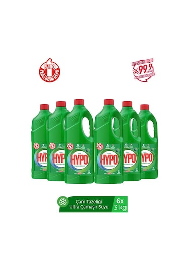 Hyper Hypo Ultra Kıvamlı Çamaşır Suyu Çam 6 x 3 KG