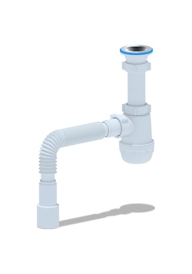 Anı Plast 2"x11,5 Cm Esnek Borulu Mutfak Evyesi Sifonu 316836829