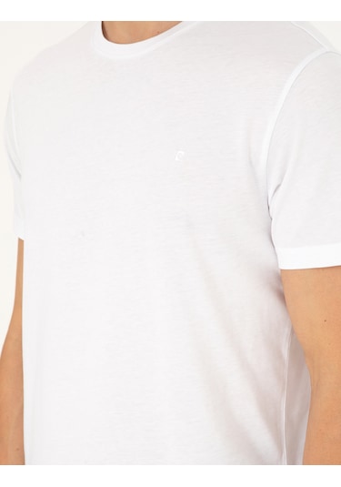 Pierre Cardin Erkek Beyaz Tişört Basic 50306980-vr013 Beyaz