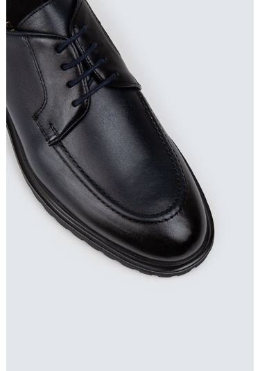 Deery Hakiki Deri Lacivert Günlük Erkek Ayakkabı - 01931mlcve01 Lacivert