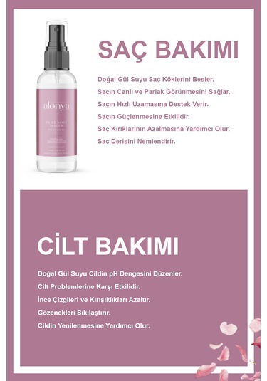 Pure Rose Saf Gül Suyu Aydınlatıcı Gözenek Sıkılaştırıcıtonik