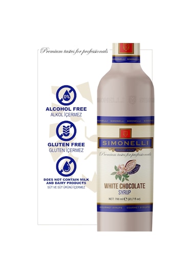 Simonelli Beyaz Çi̇kolata Kahve Şurubu 700 ML + Pompa
