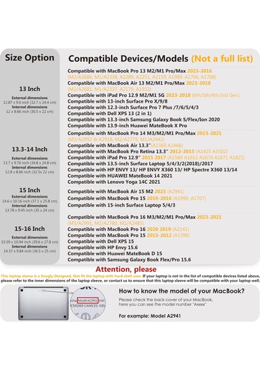 Dizüstü Bilgisayar Kılıfı, 13 İnç Macbook Uyumlu Pro 13 M1 2016-2021 İle Uyumlu 16 İnç, Diğer