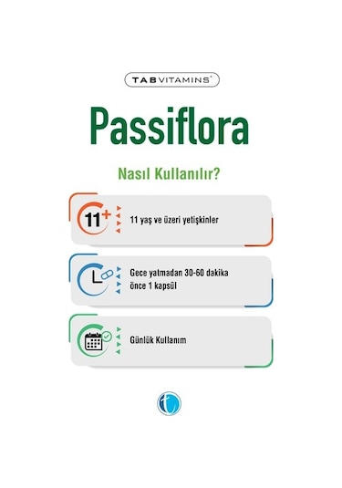 Passiflora 30 Bitkisel Kapsül Pasiflora 600 Mg