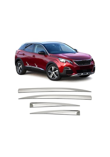 Znz Otomotiv Peugeot 3008 Krom Yan Kapı Çıtası 4 Kapı Paslanmaz Çelik 2016 ve Üzeri