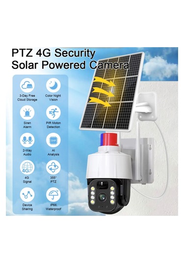 Ultratekno Cmr46 Güneş Panelli 4g+ Wi-fi 5mp Üvenlik Kamerası