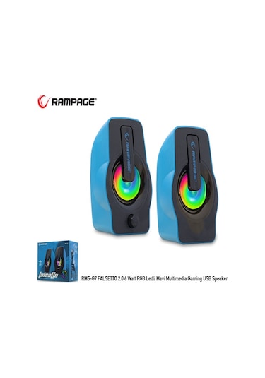 Rampage Rms-G7 Falsetto 2.0 6 Watt Rgb Ledli Mavi