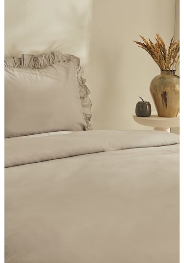 Karaca Home Pure %100 Pamuk Çift Kişilik Nevresim Takımı Açık Gri