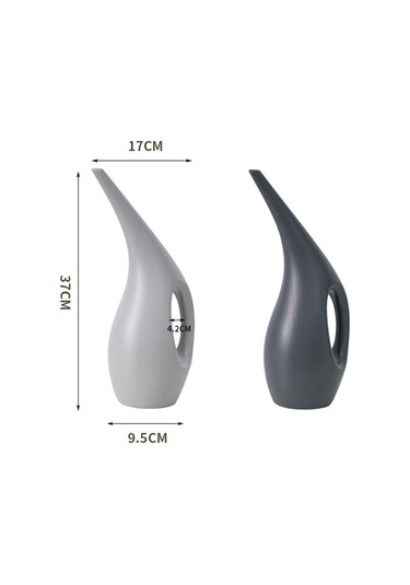 Padalink 1.5l Plastik Bahçe Sulama Kavanozu - İnce Burnu Kök Sistemi Sulama, Ergonomik Kollü, Ev Bitkileri Ve Saksı Bitkileri İçin Gri