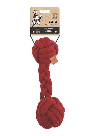 M-pets Coto Red Duo Ball Örgü Köpek Oyuncağı 28 Cm 244-50015.01