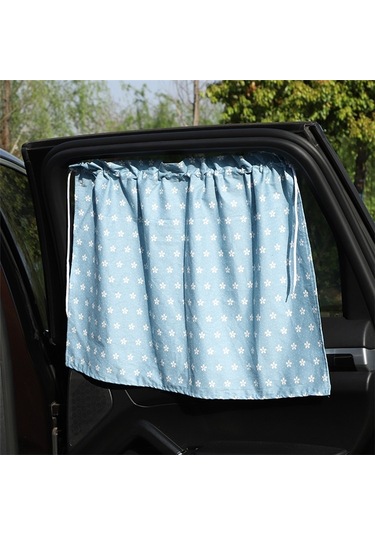 Sones Araba Isı Yalıtımı Karartma Karikatür Pamuk Güneşlik Mavi Çiçek