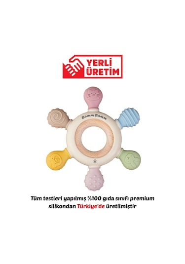 Silikon Bebek Diş Kaşıyıcı Hafif Ve Rahat Kavranır Çok Renkli