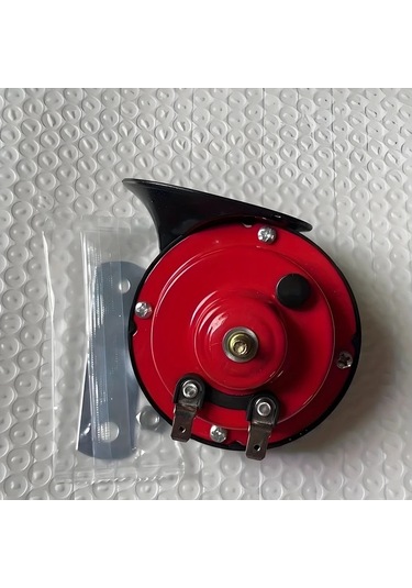 Meridiangoods Red1pc Motosiklet Salyangoz Kornası Yüksek Sesli Araç Kornası Modifiye