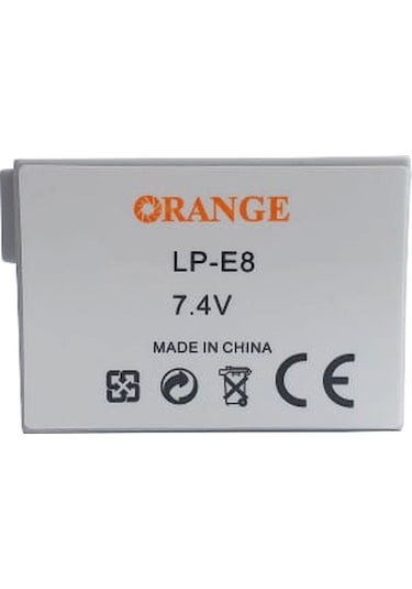 Lp-E8 Batarya Canon Eos 550D 600D 650D 700D Uyumlu Lpe8 Pil
