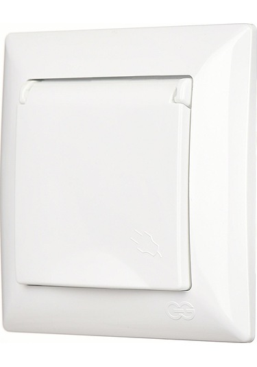 Günsan  Visage Beyaz Kapaklı Topraklı Priz