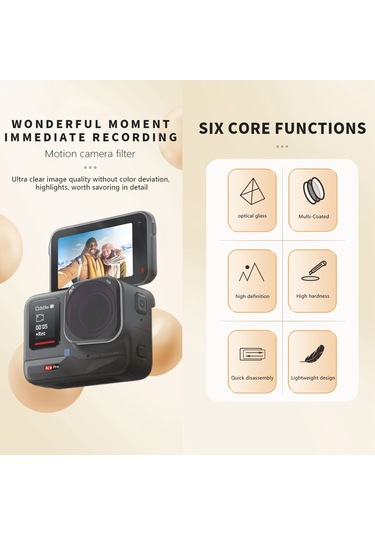 Insta360 Ace Pro Jsr Ace Pro Kb Serisi Kamera Lensi Filtresi İçin, Filtre: 3'ü 1 Arada Cpl Nd8 Nd16 Diğer